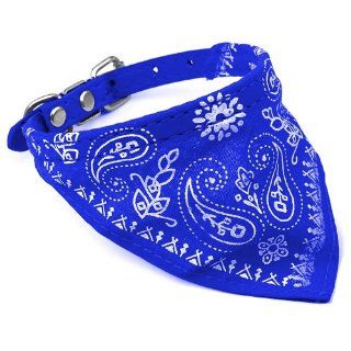 Blue Cute Personalized Pet Dog Bandana Collar for Small