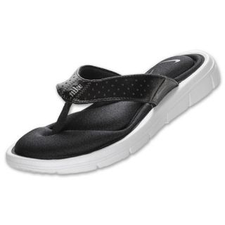 Womens Nike Comfort Thong Sandals Black/White/Grey