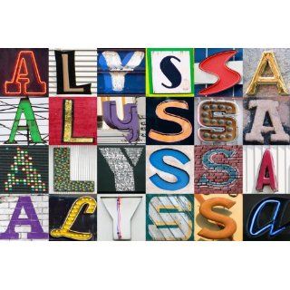 ALYSSA Personalized Name Poster Using Sign Letters (Large