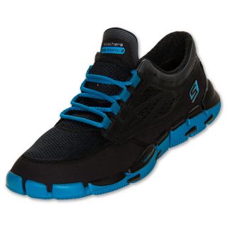 Skechers GO Bionic Mens Running Shoes Black/Blue