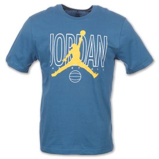 Jordan Outlined Mens Tee Shirt Shaded Blue