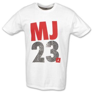 Jordan MJ 23 Mens Tee White/Varsity Red/Black