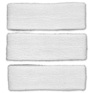 Finishline 3 Pack Headbands White