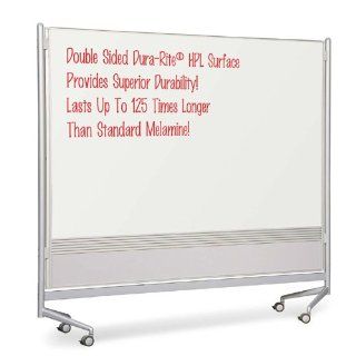 Balt Mobile Dry Erase Double sided Partition   76 x 74