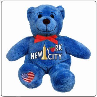 New York City Symbolz Plush Blue Bear Stuffed Animal Toys