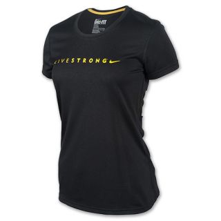 Womens Nike LIVESTRONG Legend Tee Shirt Black