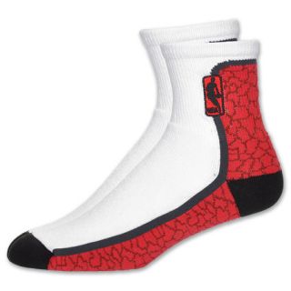 NBA Crackle Logo Mens Sock White/Red/Black