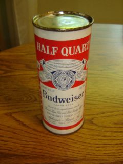 Beautiful Budweiser Half Quart St Louis MO 16 oz Empty Flat Top Beer