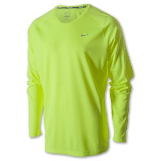 Mens Nike Miler Running Shirt Volt/Reflective