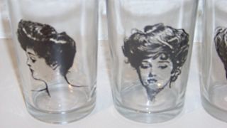 New Victorian Trading Co Gibson Girl Juice Highball Glasses