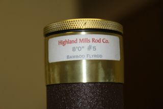 Highland Mills Rod Co. Bamboo Fly rod 8 , line # 5 Mint in case