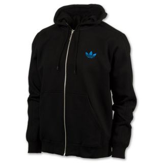 adidas Full ZIp Flock Mens Hoodie Black/Blue