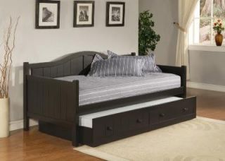 Hillsdale Furniture Staci Daybed w Roll Out Trundle Bed Black or White