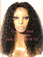 Full Lace Curly Indian Remy Wig Human Hair