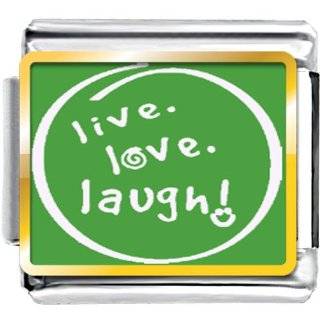 Pugster Live Love Laugh In Circle Photo Word & Phases