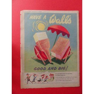 Walls ice cream,1955 Print Ad. (have a walls.) orinigal