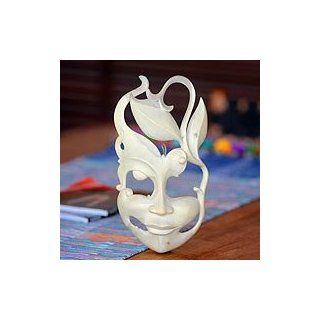 NOVICA Wood mask, Lotus Life