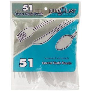 51 Ct Dura Plastic Assorted Plastic Cutlery   Case Pack 96