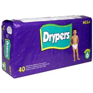 Drypers Mega Baby Diapers, Size 6, Case Pack, Four   40
