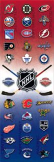 NHL Hockey Logos 2011 12 HUGE DOOR SIZED POSTER   All 30 Teams (w