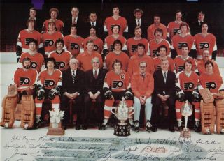 Vintage Phila Flyers Hockey Team Poster Newspaper Insert Facsimile