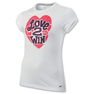 Kids Nike Love 2 Win Tee Shirt White