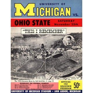 1961 Michigan Wolverines vs. Ohio State Buckeyes 22 x 30