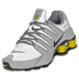 Boys Gradeschool Nike Shox NZ White/Grey/Yellow