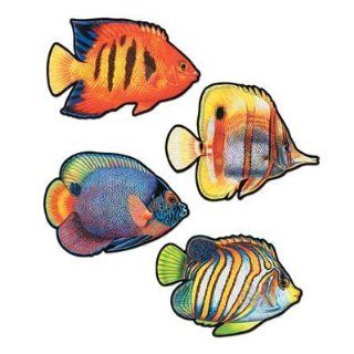 Beistle   55929   Pkgd Coral Reef Fish Cutouts  Pack of 12