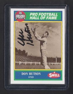  Hutson Signed 1990 Swell Card Auto Autographed Green Bay HOFer