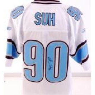 Suh Signed Lions Jersey   Autographed NFL Jerseys Sports