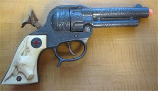 Vintage Toy Cap Gun Texan Jr Texan Longhorn Handle