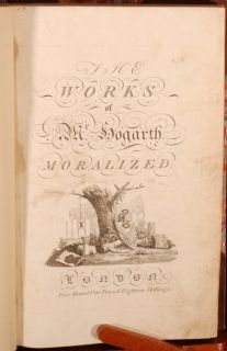 C1768 Works Hogarth Moralized John Trusler Illustrated