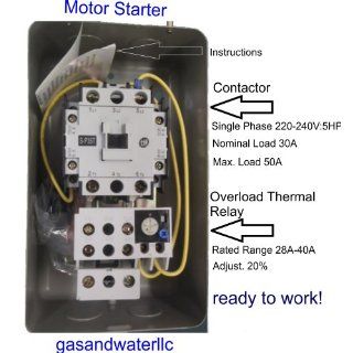 Magnetic Switch Motor Starter Control 5HP Single Phase 220/240V 28