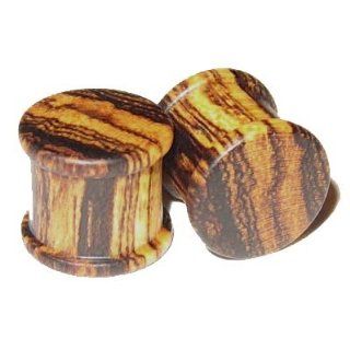 Inch 57.15mm Custom Bocote Double Top Hat Organic Wood Plugs