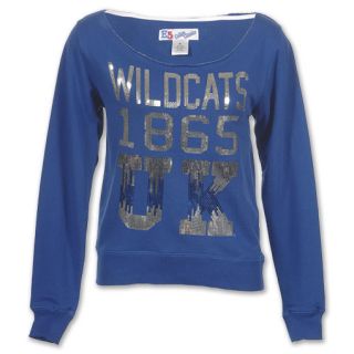 Kentucky Wildcats NCAA Razzle Dazzle Womens Boatneck Shirt