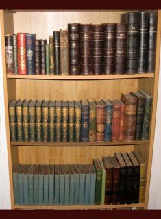 Antique Book Collection 62 Victorian Fine Bindings Leather Volume Set