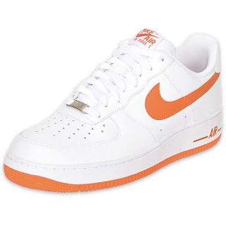 Mens Nike Air Force 1 Low White/Orange Blaze