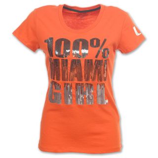 NCAA Miami Hurricanes Razzle Dazzle Womens Tee Shirt