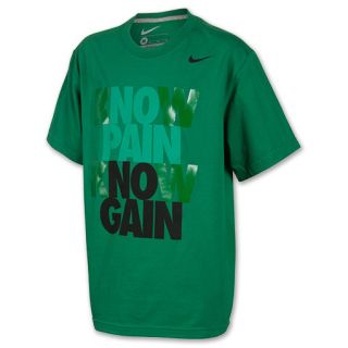 Kids Nike Verbiage Tee Shirt Pine Green/Dark Grey