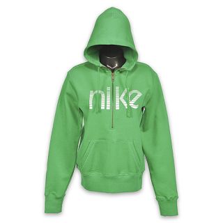 Nike Womens Graphic Fleece Half Zip Hoodie Kelly