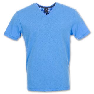 Jordan V Neck Mens Tee Shirt University Blue
