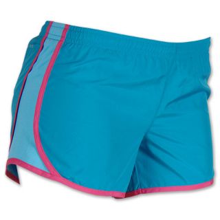 Girls Nike Tempo 3 Running Shorts Neon Turquoise