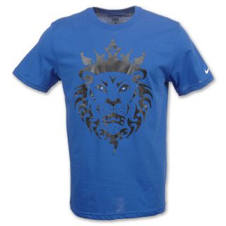 Nike LeBron Lion Logo Mens Tee Shirt Varsity Royal