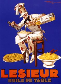  French Cooking Large Vintage Advertisement Poster Repo Free s H