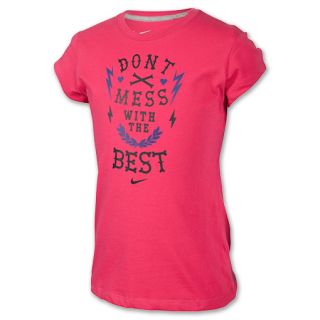 Nike Dont Mess Girls Tee Berry/Grey Heather