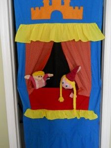 Puppet Theater 6 Puppets Easy Storage Child Stage Great Gift Princess