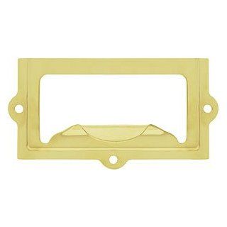 File Cabinet Label Holders. 2 5/8 Stamped Brass Label Holder With