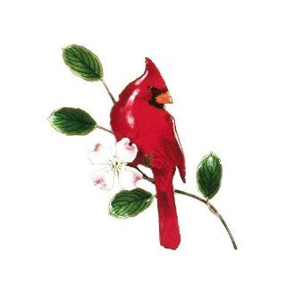 Bovano Enamel Wall Art Home Decor Red Cardinal Bird NEW