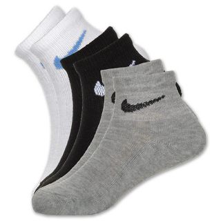 Nike 3 Pack Swoosh Low Youth Socks White/Black/Grey